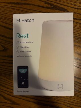 Hatch Rest Sound Machine & Night Light - White and Warm Glow